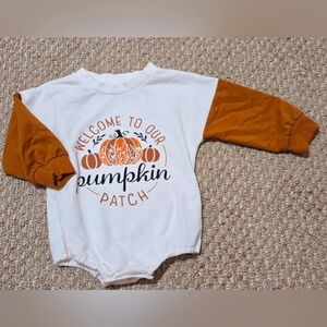 Pumpkin patch baby onsie 6/9M